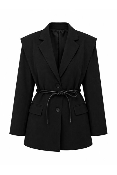 Serpirella Butik Jachetă blazer cu centură pe umeri