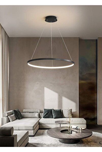 Pera Lzy Avize Store Cesinova / Sarkıt Avize / Tekli Çember / 60 Cm / Antrasi...