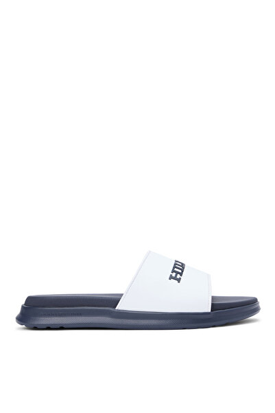 Tommy Hilfiger White Men's Beach Slippers Dual Density Hilfiger Pool Slide