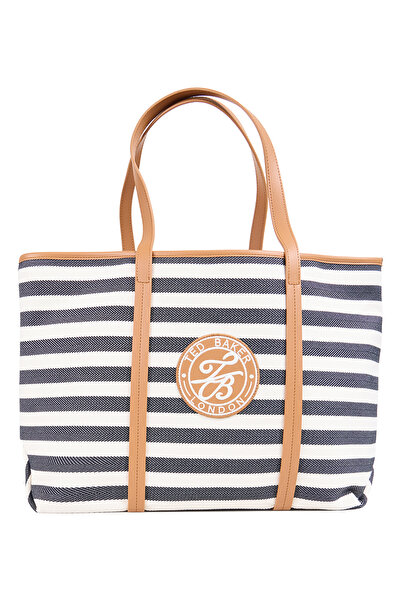 Ted Baker Lacivert-Beyaz Kadın Tote Çanta TBSS26FBAG012