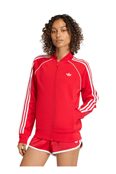 adidas KD3782 SST TT Kırmızı Kadın Zip Ceket