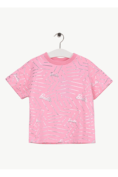 Barbie Pembe Kız Çocuk Baskılı T-Shirt BRB6SG-TST6542