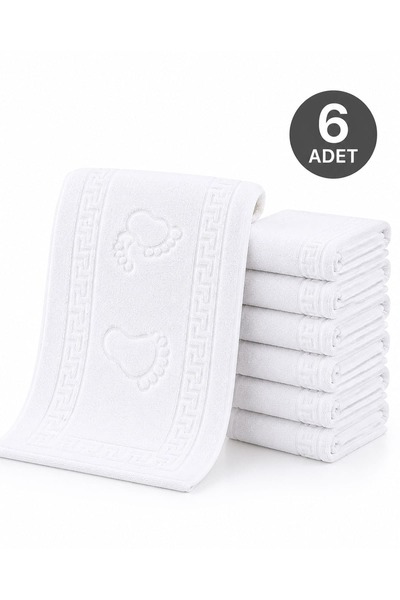 Hepsine Rakip Set de 6 prosoape de baie pentru picioare, 100% bumbac, 50x70 cm