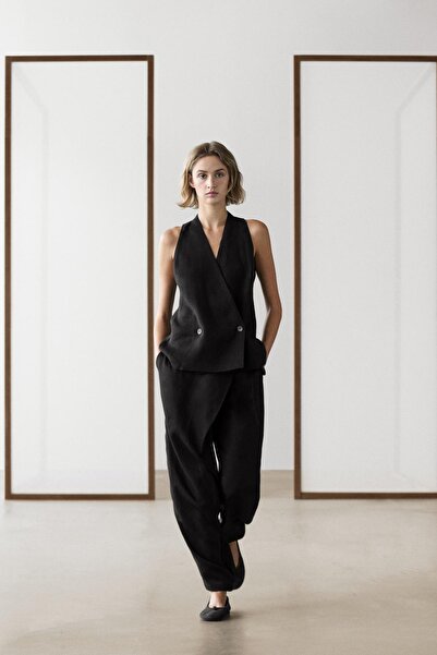 Massimo Dutti Dökümlü pareo pantolon
