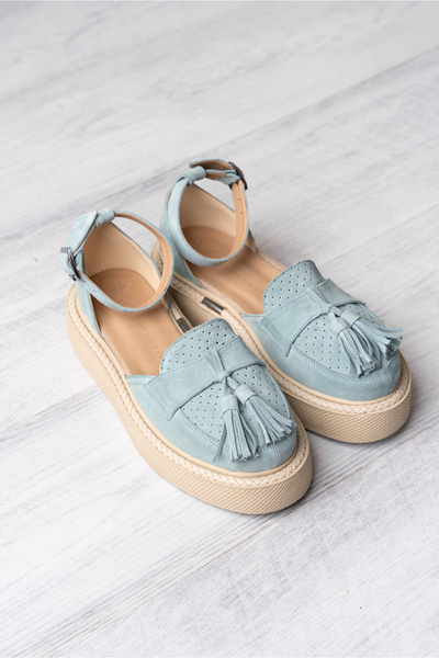 exclusives.ro Pantofi - Augustino - Albastru deschis