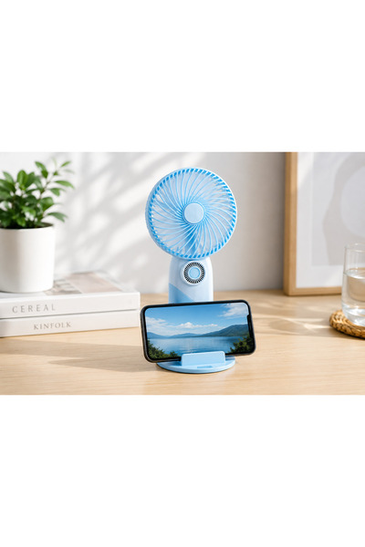 Inovaxis Taşınabilir Mini Fan USB Şarjlı El Vantilatörü 3 Kademeli Sessiz