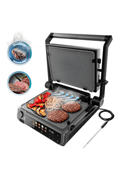 CECOTEC Rock'nGrill 2000 Smash PerfectCook Izgara ve Tost Makinesi - Yüksek G...