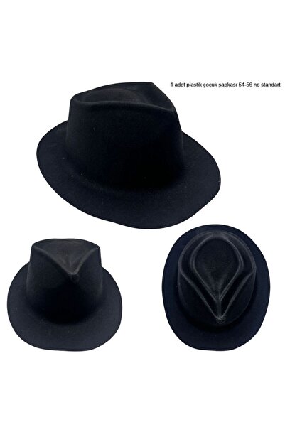 partidolu Pentru Spectacol Plastic Culoare Neagra Palarie Cowboy Fara Dantela...