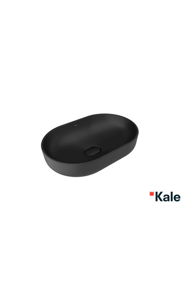 KALE Zero 2.0 60x40 Cm Mat Siyah Oval Çanak Lavabo