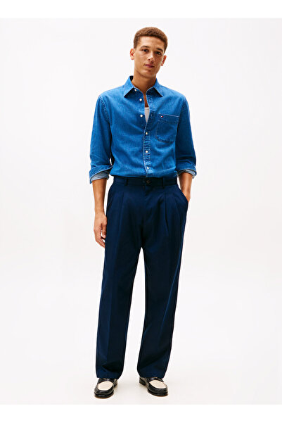 Tommy Hilfiger Mavi Erkek Denim Gömlek MW0MW404941A4_DENIM RF SHIRT