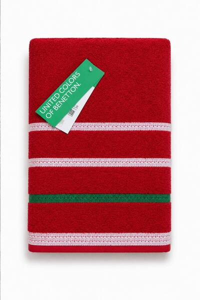 Benetton Home Кърпа за баня за ръце, лице и тяло, червена, 100% памук, 30x50 ...