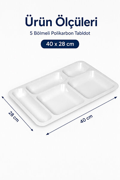 INNOX 5 Gözlü Tabldot Polikarbon Servis Tabağı