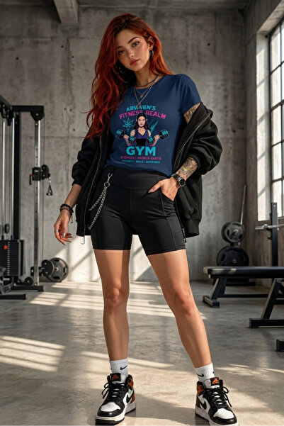 remonz Arwen Gym LOTR Regular Fit 100% pamuk Mekane teksture okrugla kragna m...