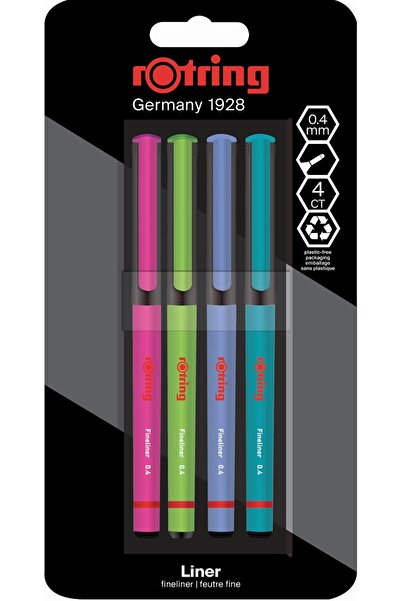 Rotring Liner 0.4mm 4 colors/set assorted
