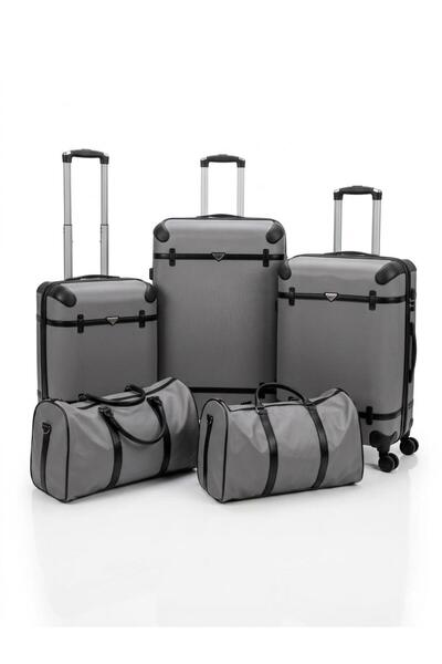 DAY BY DAY Leather Luggage Travel Bag 5 Pieces Set Travel Bag