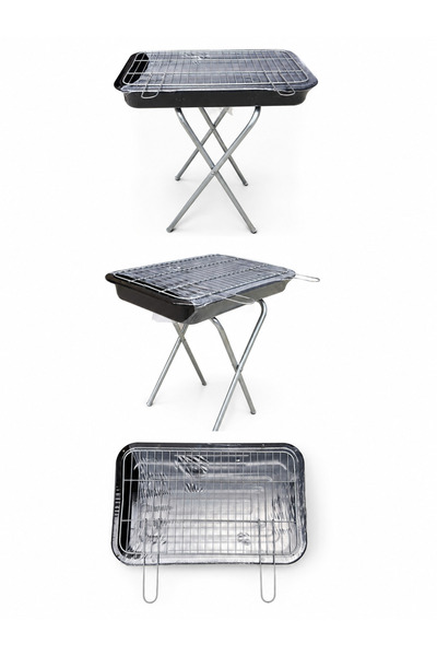 Dab Design Art Taşınabilir Katlanır Ayaklı Büyük Boy Mangal & Tel Izgara 60* ...
