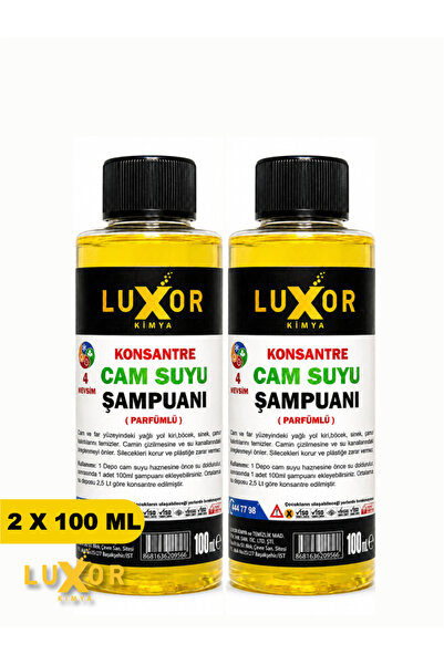 Luxor Kimya Konsantre Oto Cam Suyu Şampuanı 100ml 2 Adet