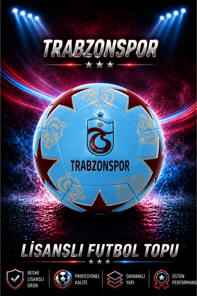 Trabzonspor LİSANSLI PREMİUM ORJİNAL FUTBOL TOPU YENİ SEZON 430 GR 5 NO FUTBO...