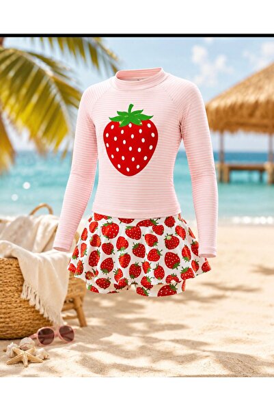 Lolliboomkids Devojčice Jagoda Sa deznom Dugih Rukava Leggings Suknja 2-Delni...