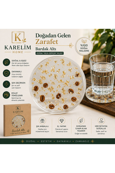 karelim home bardak altlığı kahve çekirdekleri özel seri 10x10 renk değişikli...