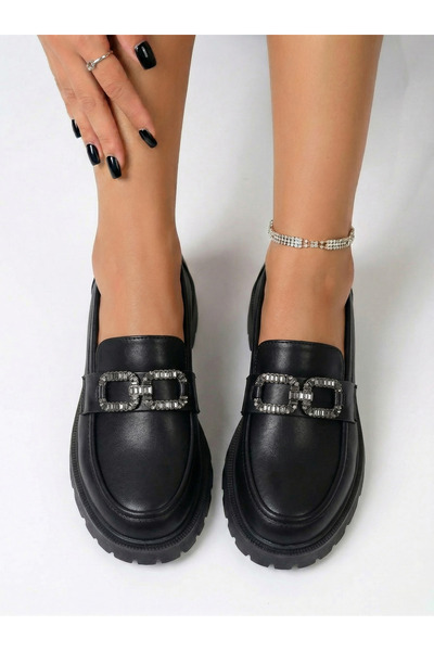 Zaira Pantofi casual dama negri din piele ecologica Zafira #24668