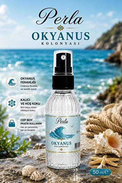 Sprey Başlıklı Okyanus Kolonyası 50 Ml Çanta Cep Boy