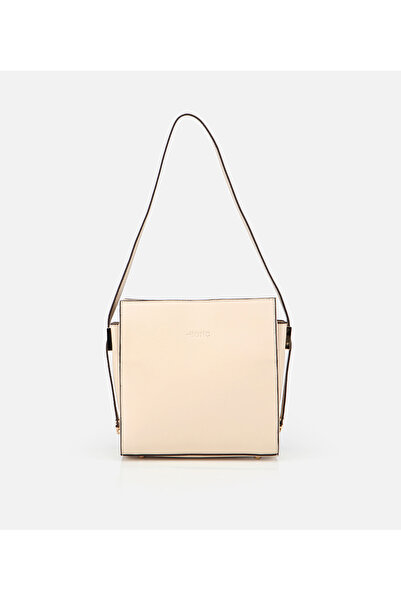Hotiç Women's Leather Ecru Shoulder Bag
