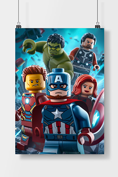 Luna Marissa Marvel Yenilmezler Legoa Poster Çerçevesiz Duvar Posteri