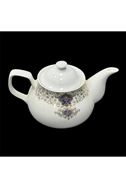 konak züccaciye Porcelain Gold and Navy Blue Detailed Ethnic Patterned Teapot...