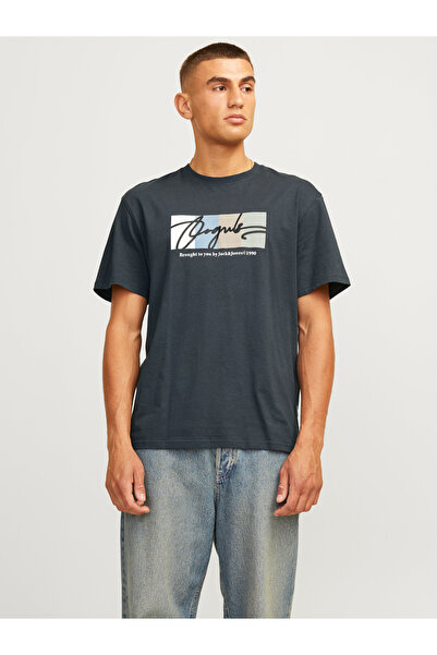 Jack & Jones JORPORTLAND BLOCK BRANDING SS CN LN 12262662   Alb strălucitor
