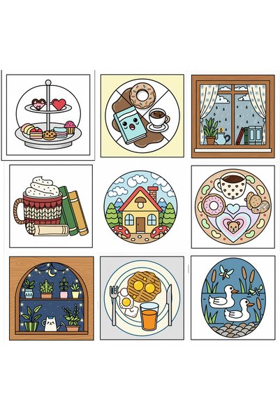 JACA Cozy Canvas 40+ Page Coloring Book