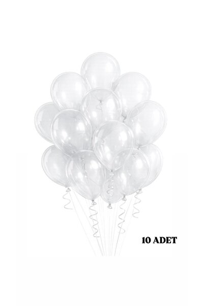 Sev-AL Balonları Kristal Şeffaf Lateks Balon 10’lu Set 11 İnç Parti Süsleme B...