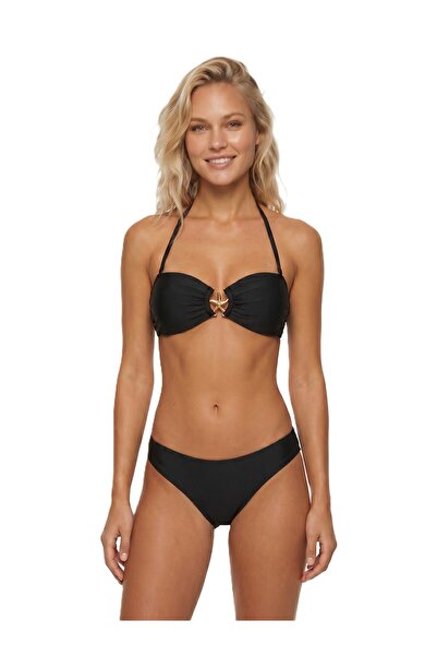 Donnita Donlaritta Women's Halter Neck Detachable Strap Strapless Bikini Set ...