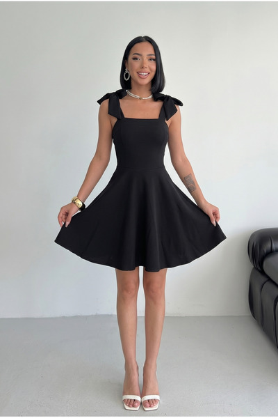 ALFUDO Moda Collection Kadın Şerit Detay Straplez Yaka Bağlamalı Askı Tasarım...