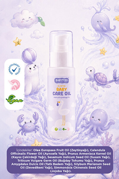 BABYTON Doğal Bebek Bakım Yağı 50 ml