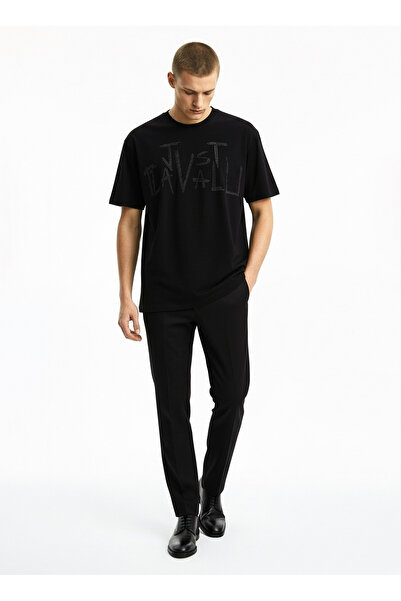 Just Cavalli Siyah Erkek T-Shirt 78PM601 R INJECTION