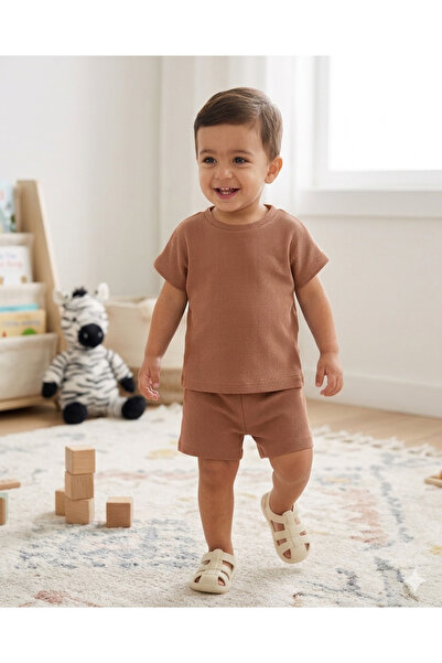 Zebra 100% Cotton Waffle Fabric Baby/Kids Bottom Top Set