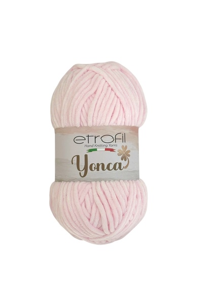Etrofil Yonca Baby Velvet pređa za pletenje svetlo roza 100% poliester 100g 1...