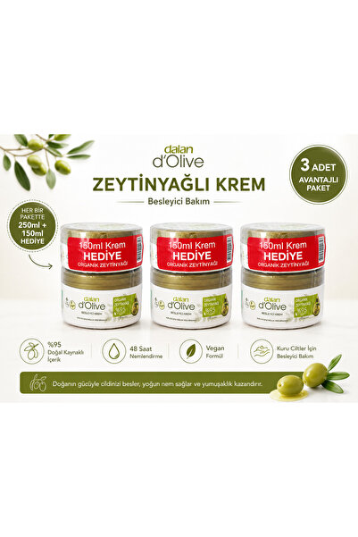 Dalan d’Olive Besleyici Krem Doğal Zeytinyağı X3