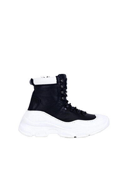 Bueno Shoes Λευκά Δερμάτινα Γυναικεία Αθλητικά Μποτάκια 01wr7501