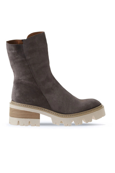 Bueno Shoes Cizme cu toc pentru femei din piele intoarsa de nurca 01wv3303