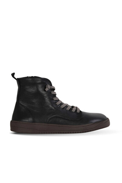 Bueno Shoes حذاء مسطح نسائي من الجلد باللونين الأسود والأبيض 01wf1802