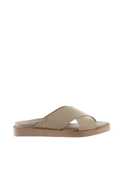 Bueno Shoes Papuci plati pentru femei din piele Dusty Rose 01ws2817