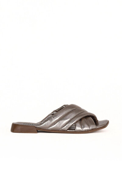 Bueno Shoes Γυναικείες φλατ παντόφλες Mink Leather 01wu1803