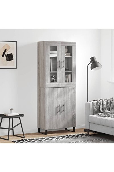 Concept Dulap înalt, gri sonoma, 69,5x34x180 cm, lemn compozit