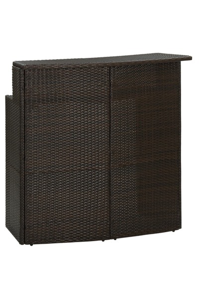 Concept Masă de bar de grădină, maro, 120x55x110 cm, poliratan