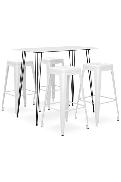Concept Set mobilier de bar, 5 piese, alb