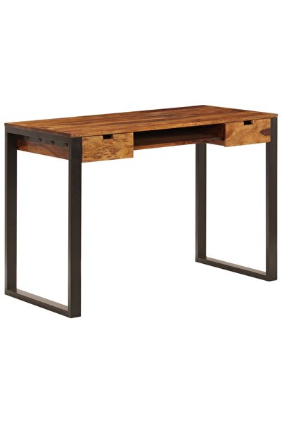 Concept Birou, 110 x 55 x 78 cm, lemn masiv de sheesham și oțel