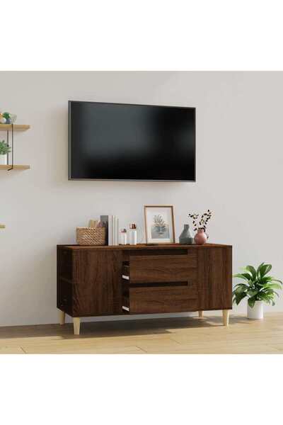 Concept Comodă TV, stejar maro, 102x44,5x50 cm, lemn prelucrat