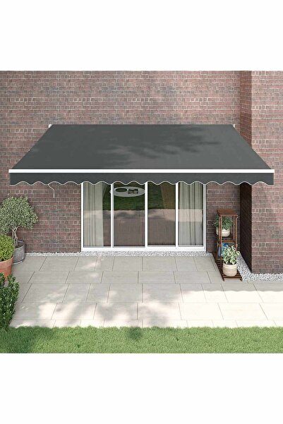 Concept Copertină retractabilă, antracit, 4,5x3 m, textil și aluminiu